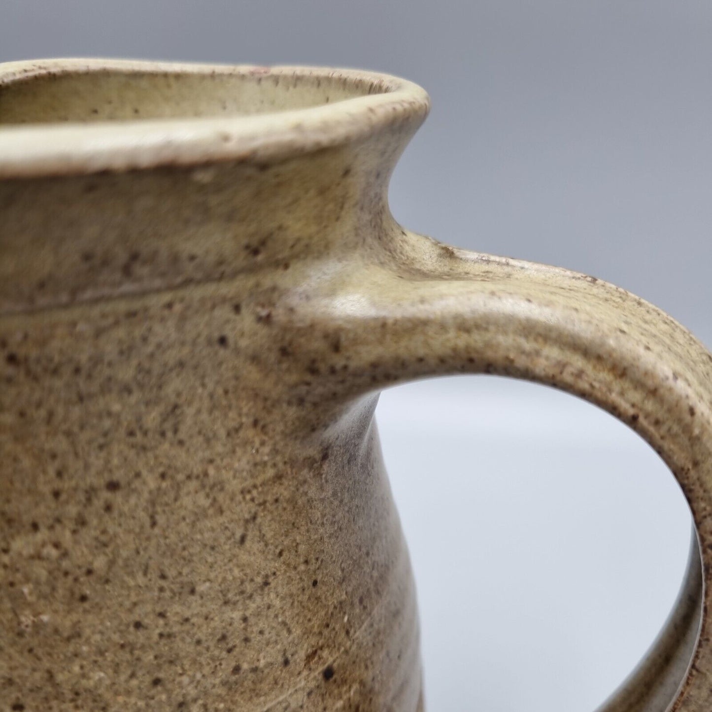 A Semi Glazed Large Studio Pottery Jug With Impressed Makers Mark. VGC.