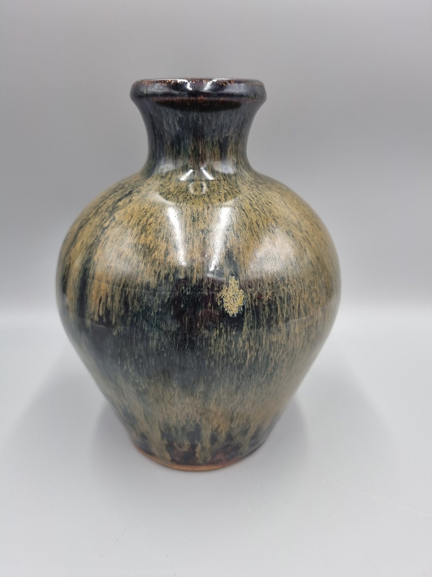 Trevor Corser (1938-2015) Leach Studio Pottery Vase With Dripped Nuka Glaze.