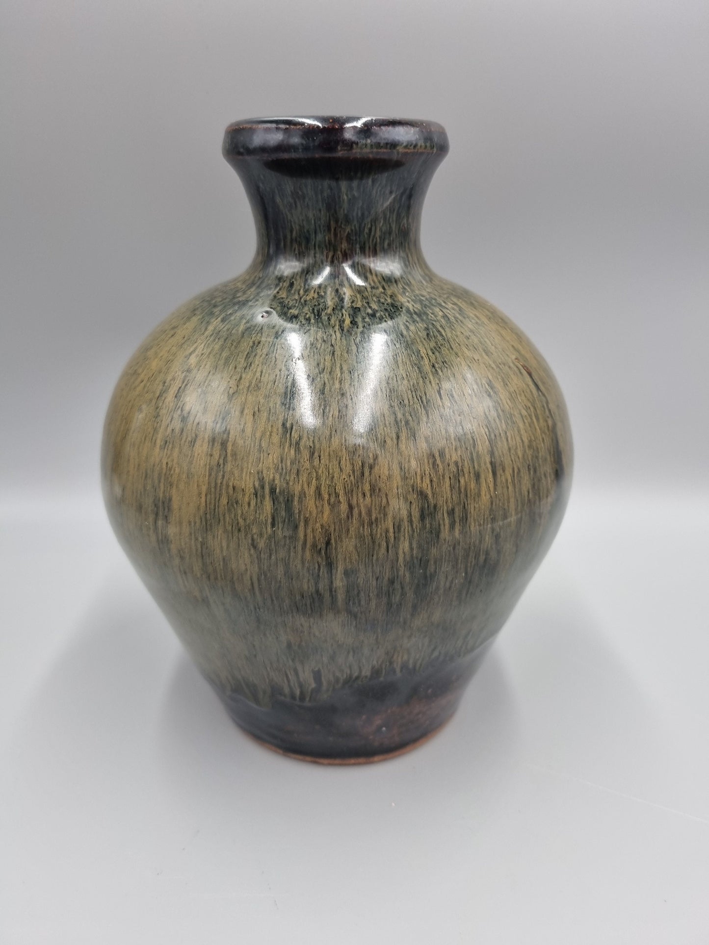 Trevor Corser (1938-2015) Leach Studio Pottery Vase With Dripped Nuka Glaze.