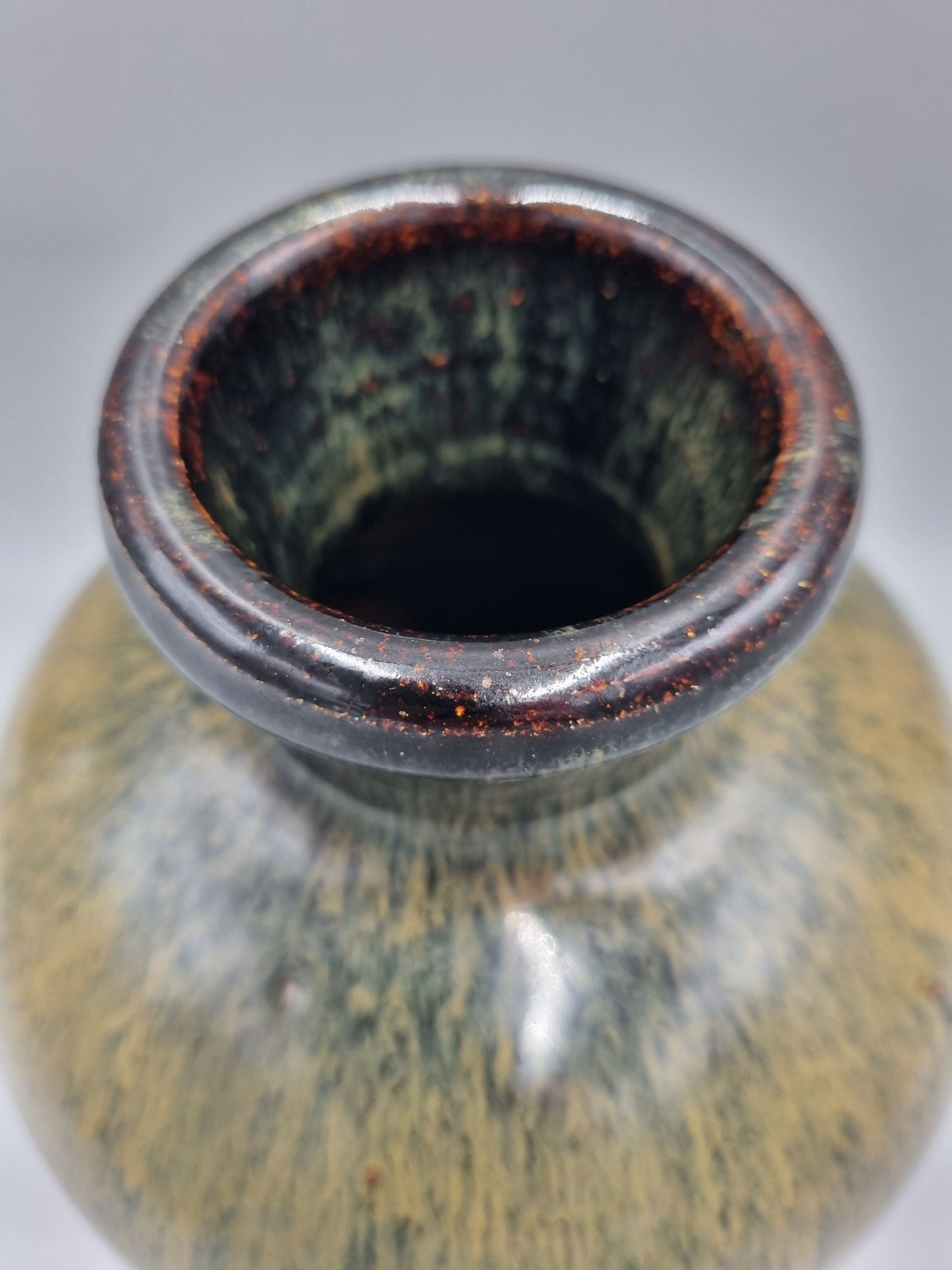 Trevor Corser (1938-2015) Leach Studio Pottery Vase With Dripped Nuka Glaze.