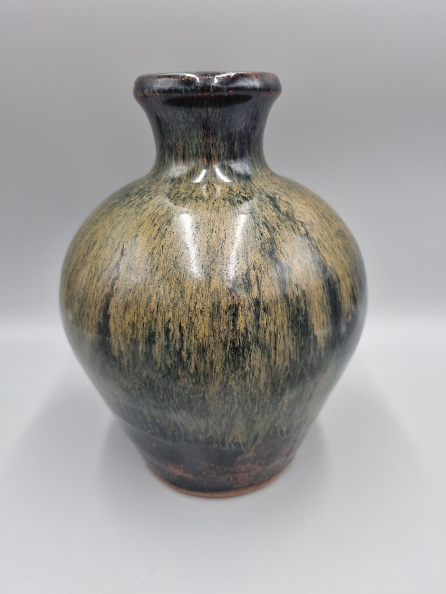 Trevor Corser (1938-2015) Leach Studio Pottery Vase With Dripped Nuka Glaze.