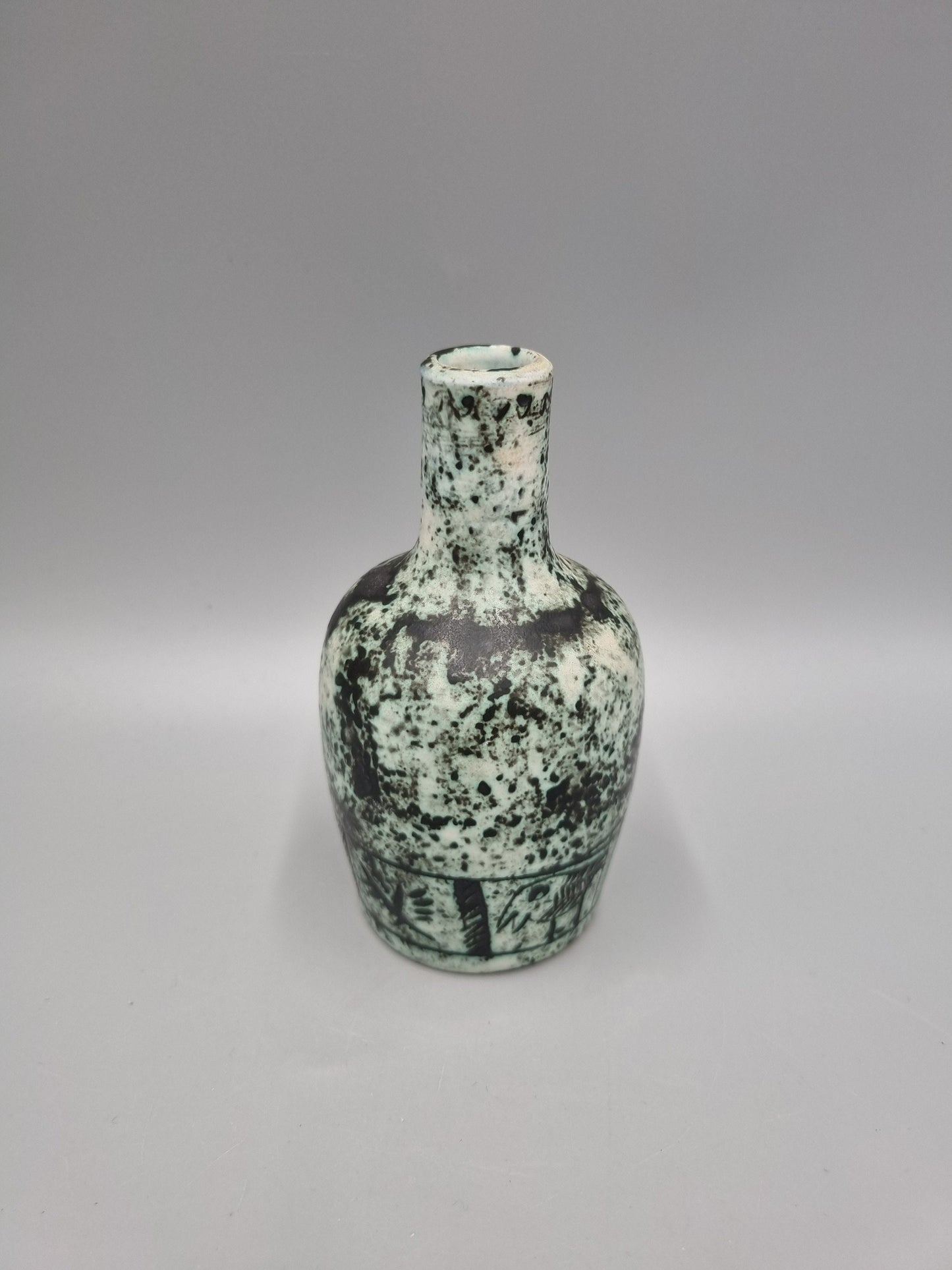 A Unique Studio Pottery Ceramic Bottle Vase By Jacques Blin.