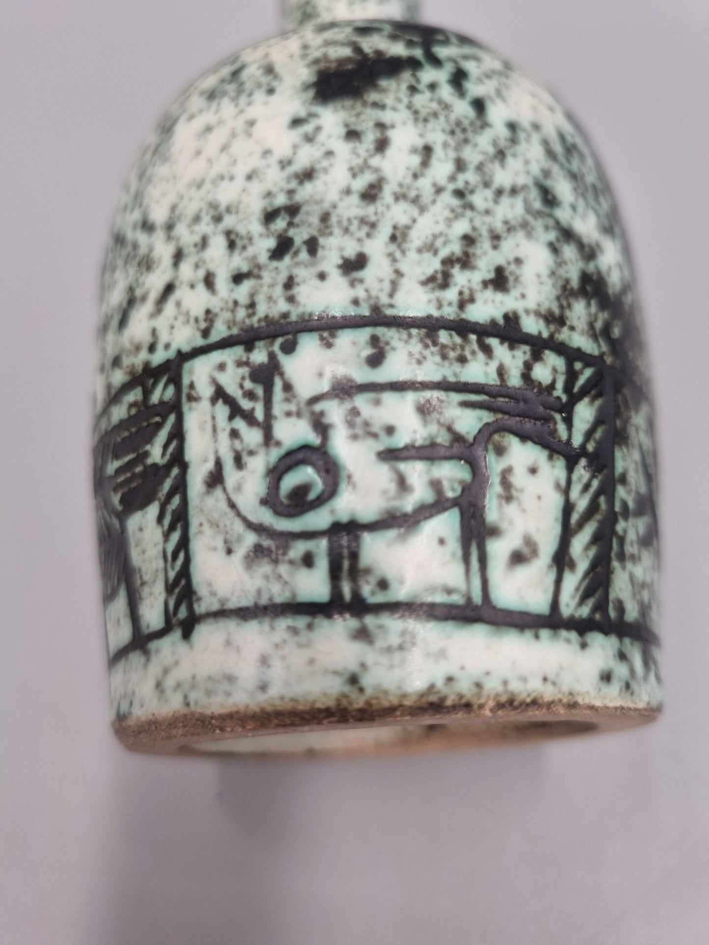 A Unique Studio Pottery Ceramic Bottle Vase By Jacques Blin.